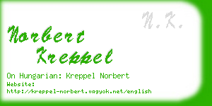 norbert kreppel business card